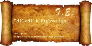 Török Eufrozina névjegykártya