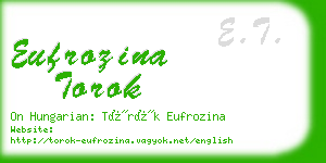 eufrozina torok business card